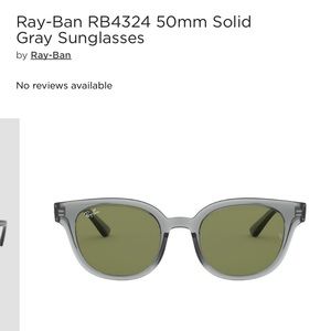 Women’s Ray Bans RB4324 50mm Solid Gray Sunglasses